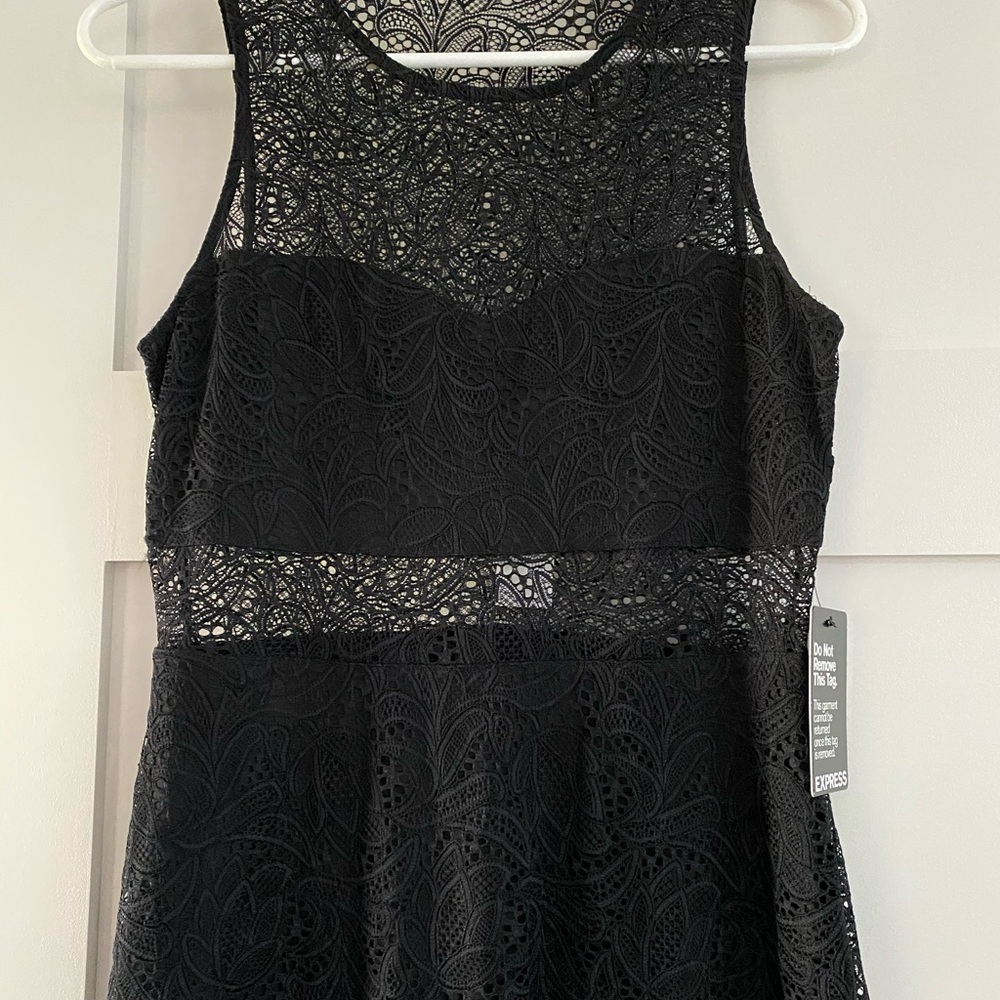 Express little black lace dress